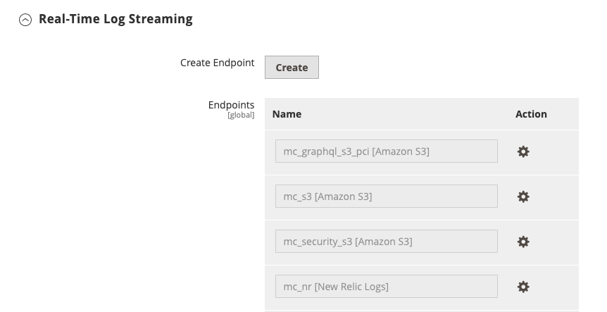 Fastly Endpoints Configuration